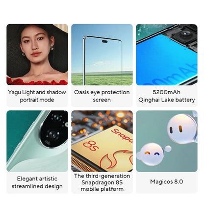 2024 Global Version HONOR 200 Pro Snapdragon 8s Gen 3 5G Smartphone 6.78'' 120Hz AMOLED Display Support HONOR 100W SuperCharge